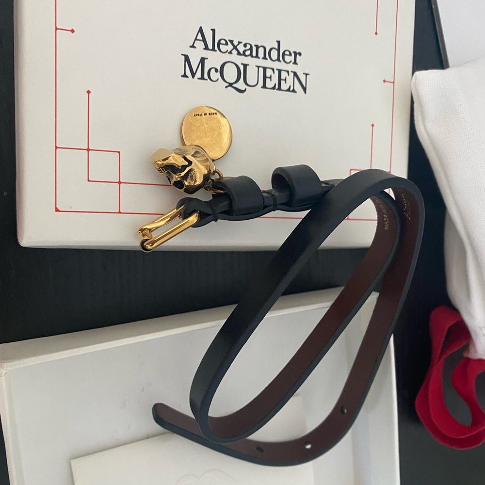 Alexander McQueen embossed skull bracelet